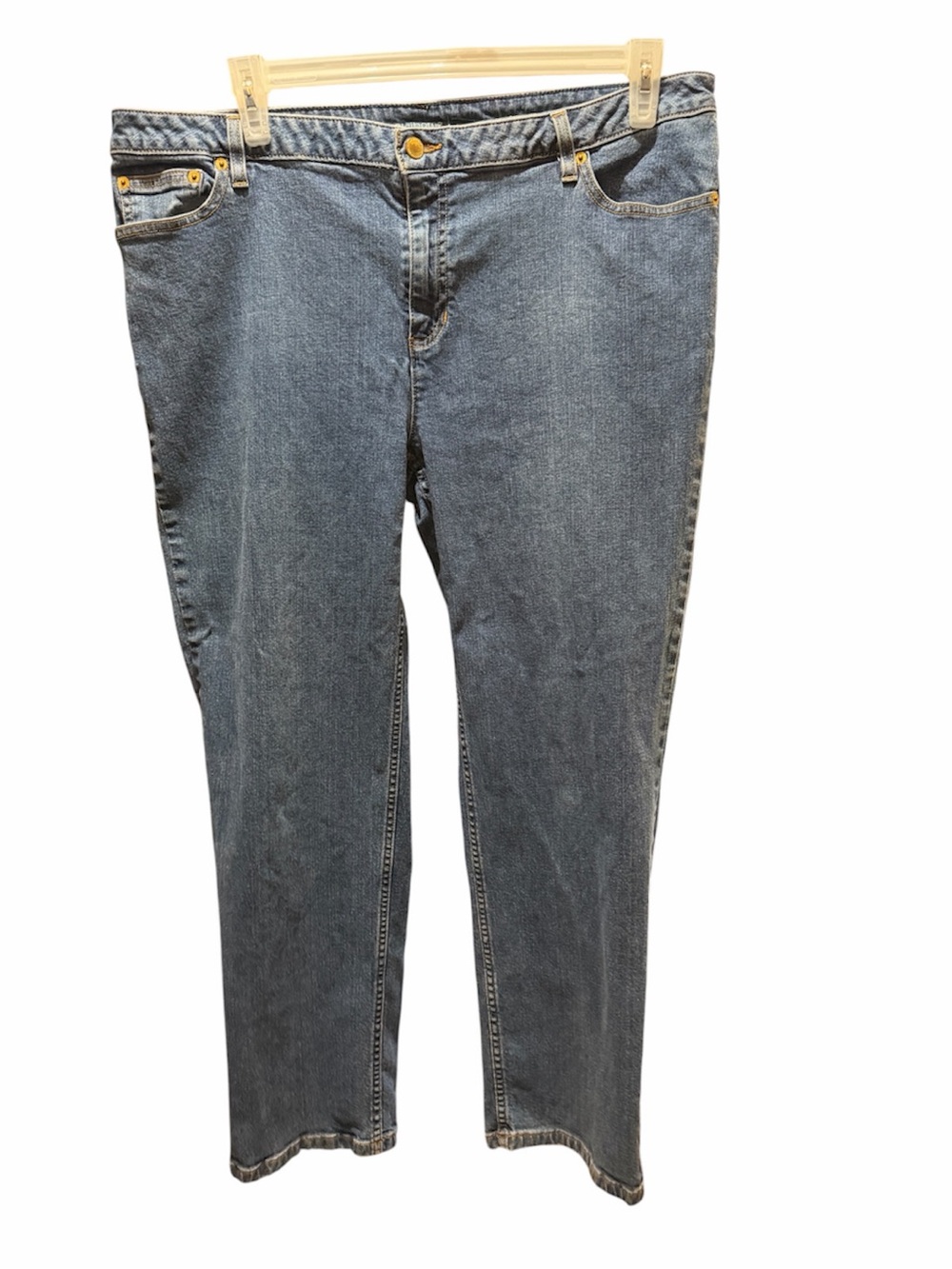 Liz Claiborne Straight-Leg Jeans in Medium Blue